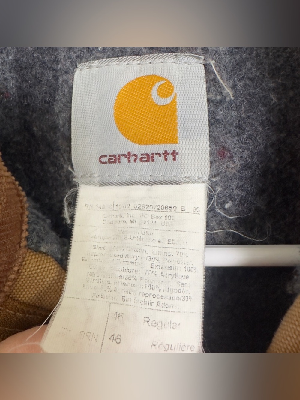 Carhartt vintage USA J001 BRN Detroit corduroy collar jacket - Picture 4 of 4